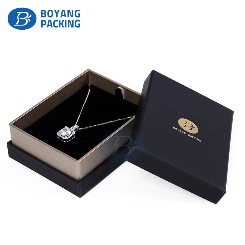 Black jewelry boxes wholesale necklace boxes supplier