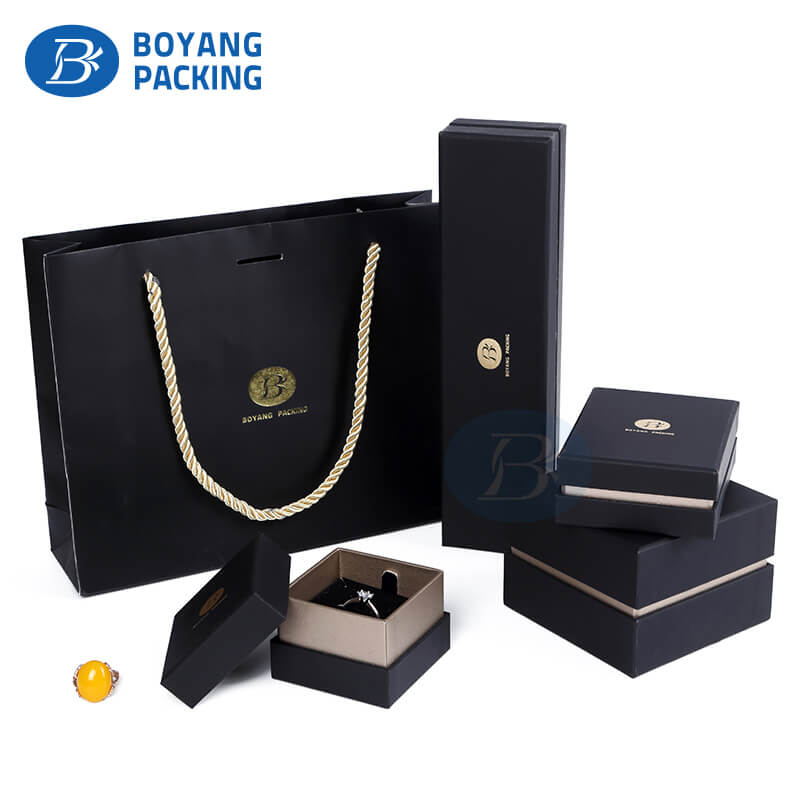 Black jewelry boxes set,  wholesale necklace boxes