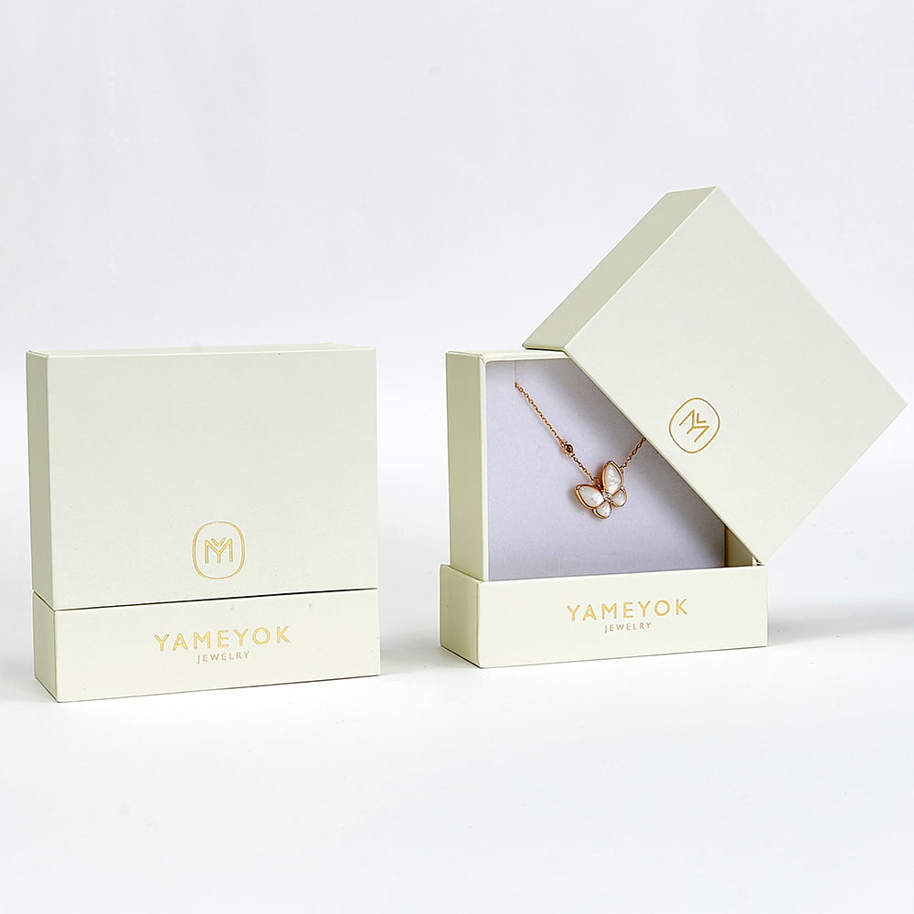 custom logo luxury necklace packaging box