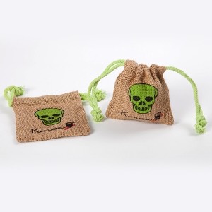 Environmental-friendly customized jute drawstring bag