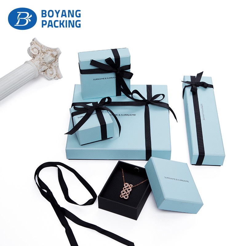 Customized logo printed paper jewellery box manufacturers