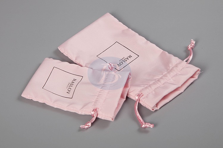 pink drawstring pouches wholesale