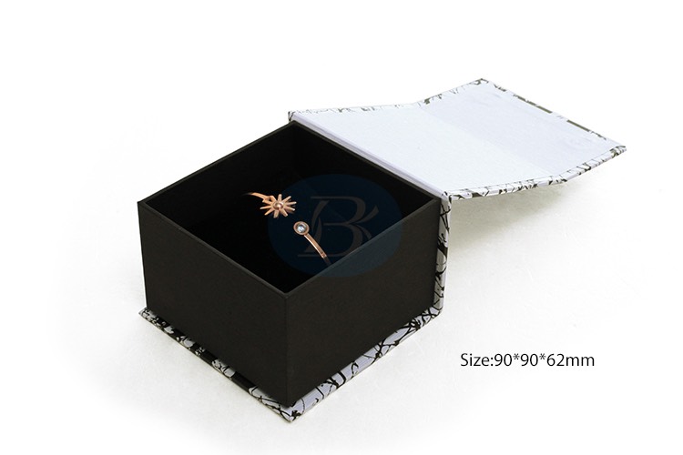 White-and-black jewelry bracelet box