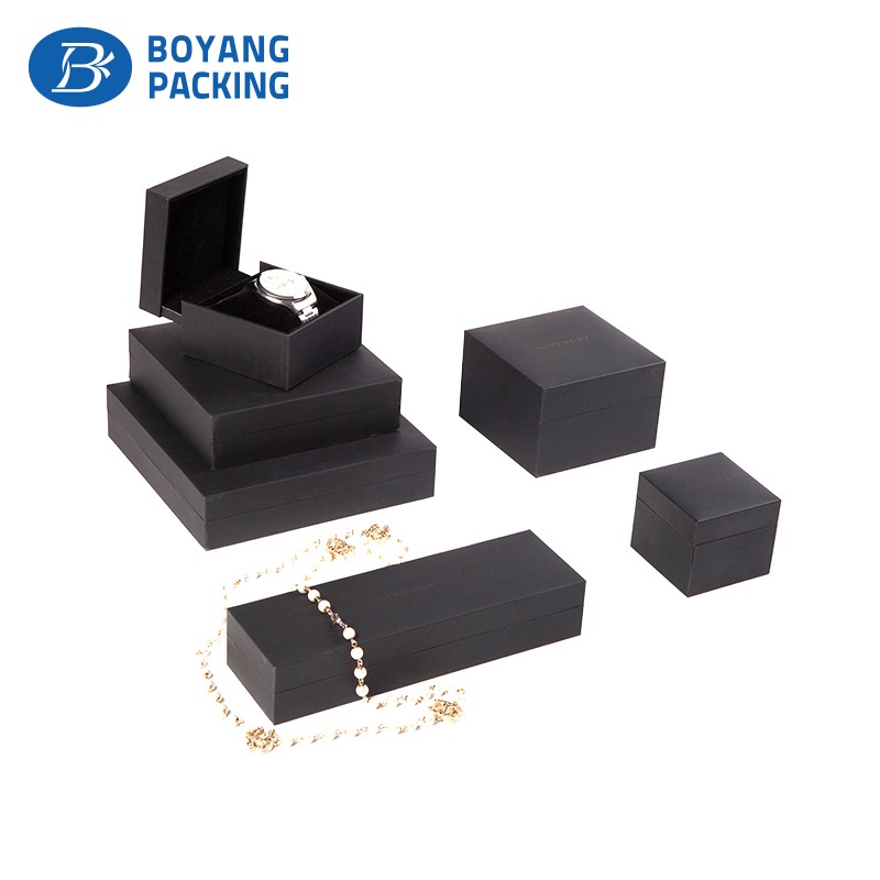 Luxury custom black Jewelry gift box