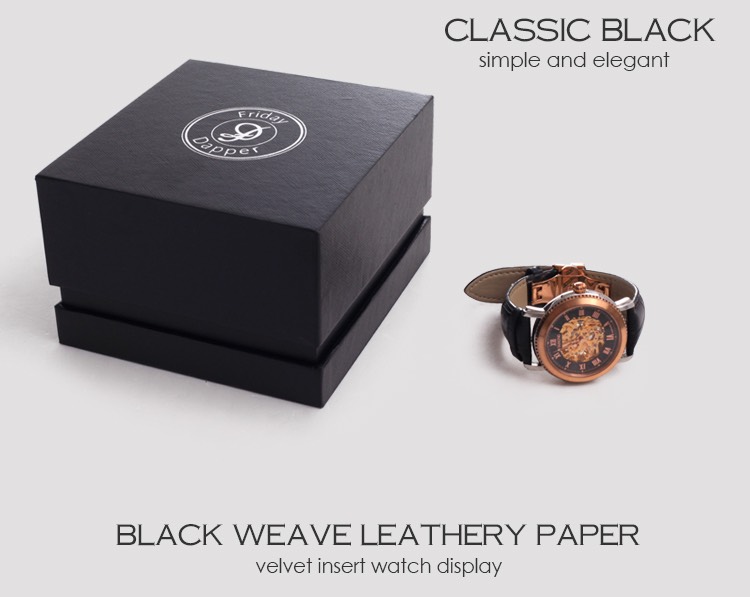 black custom watch box