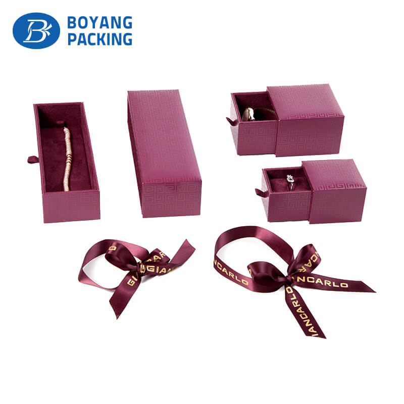 Customized jewelry drawer type paper box, jewelry box factory