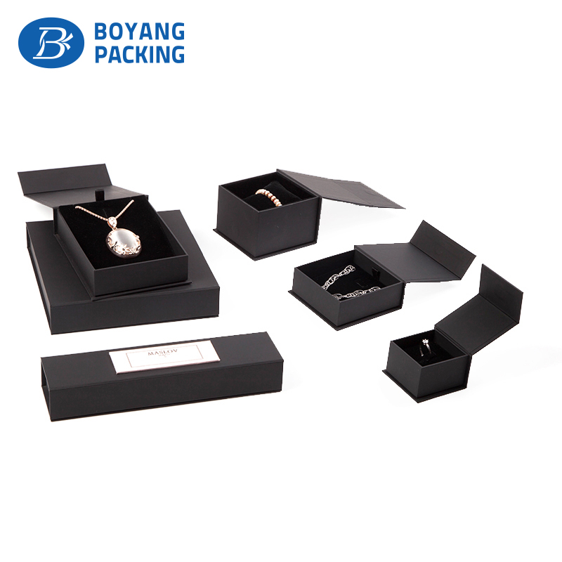 black paper jewelry packaging boxes factory