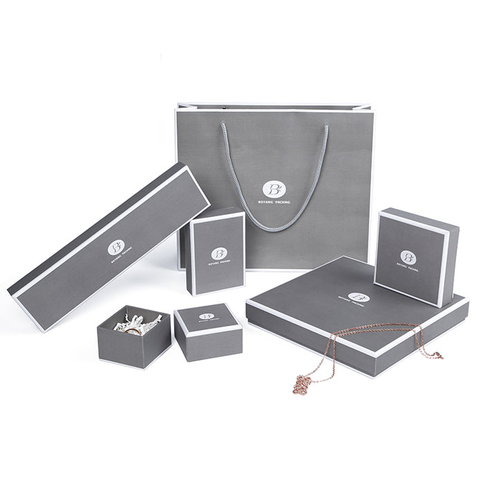 Custom perfect grey cardboard jewelry box