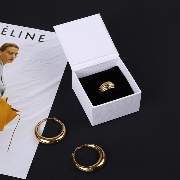 Eco friendly cardboard paper jewelry custom personalised wedding ring box