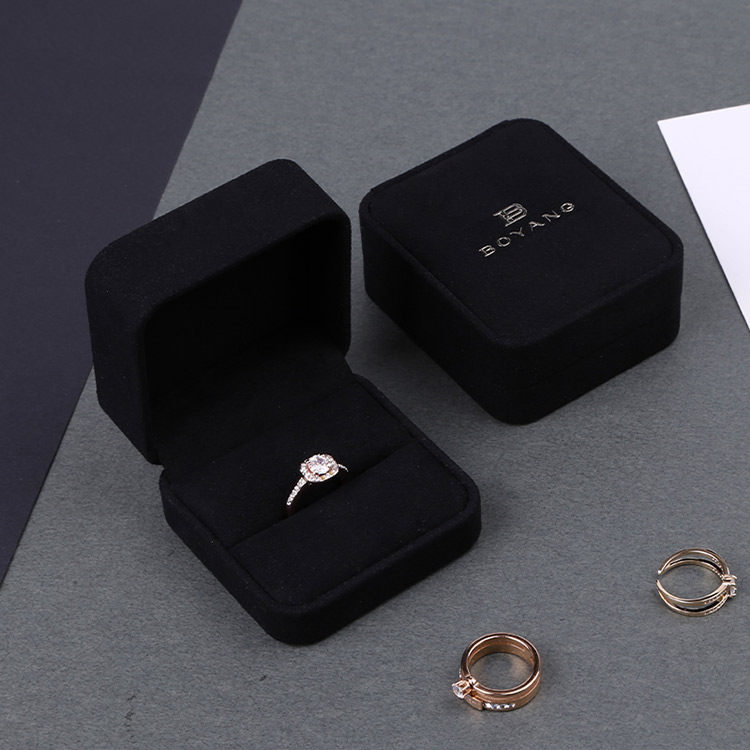 New designs custom pop black ring jewelry box