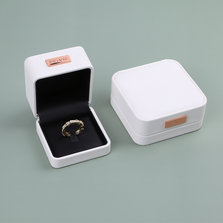 Custom unique luxury engagement ring gift plastic leather boxes for proposal