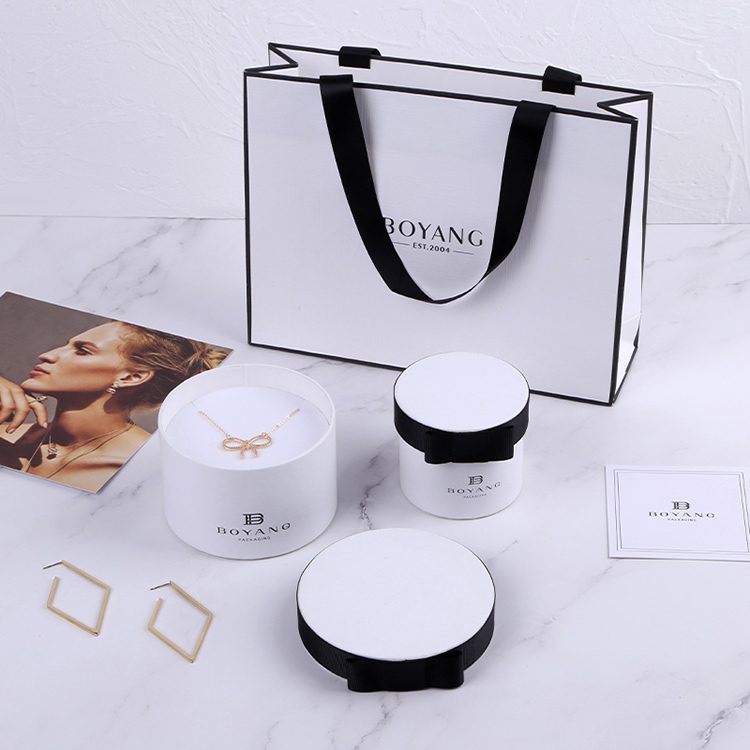New design eco jewellery packaging luxury custom bracelet round box gift