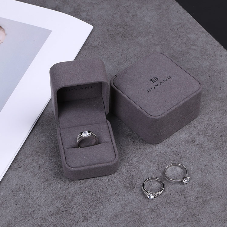 Professional custom gray unique engagement small ring box