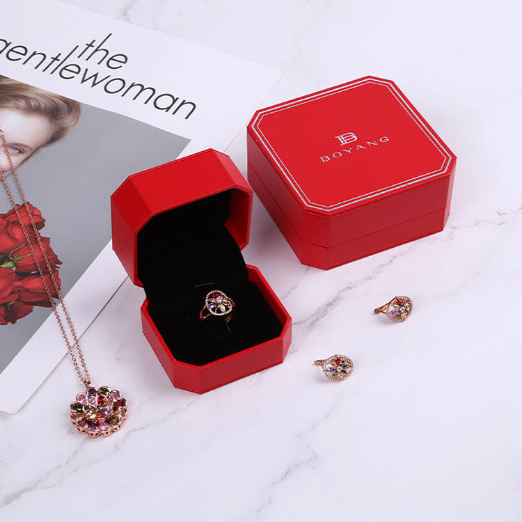 Good china supplier custom red decorative engagement ring boxes