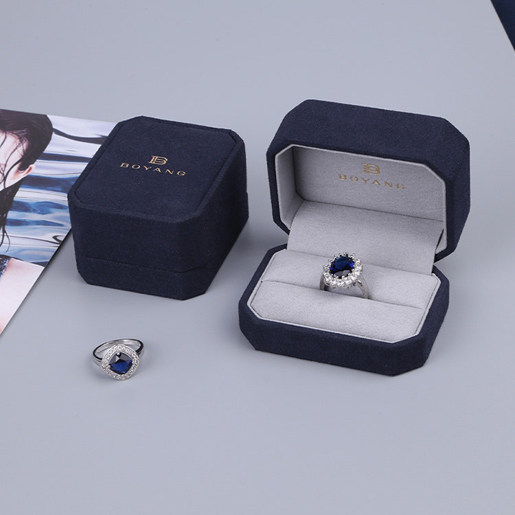 Designer new style blue wedding unique custom proposal ring box