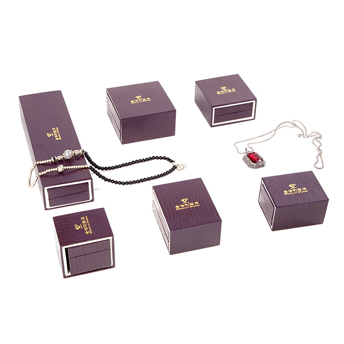 Custom jewellery boxes, purple jewellry boxes factory