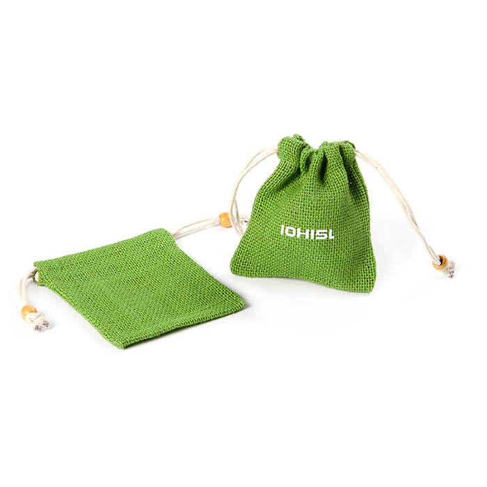 customized drawstring gift hessian bag