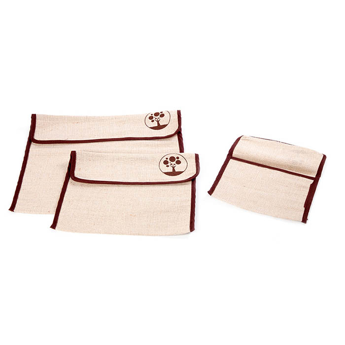 Simple and delicate custom linen jewelry pouches