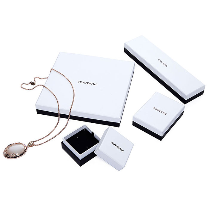 Custom white paper necklace packaging Sell