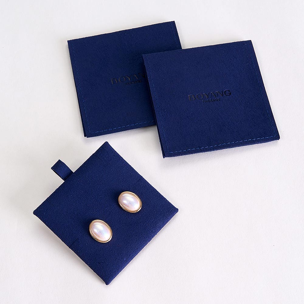Print logo jewellery package bag envelope custom microfiber jewelry pouches insert
