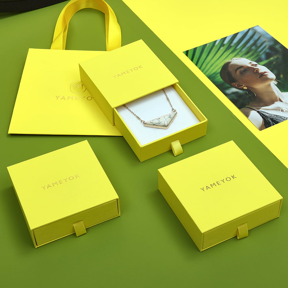 custom sliding drawer necklace packaging box
