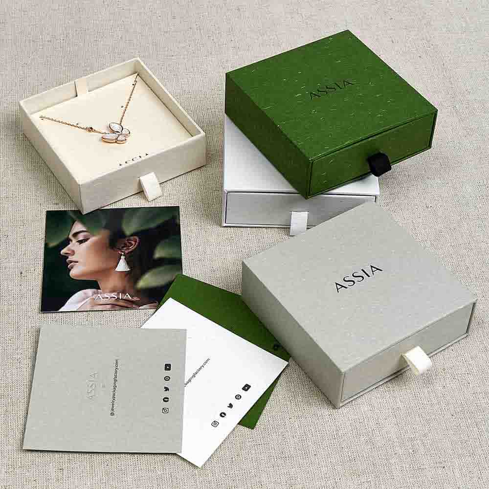 Best quality luxury sliding drawer custom small earring packaging boxes