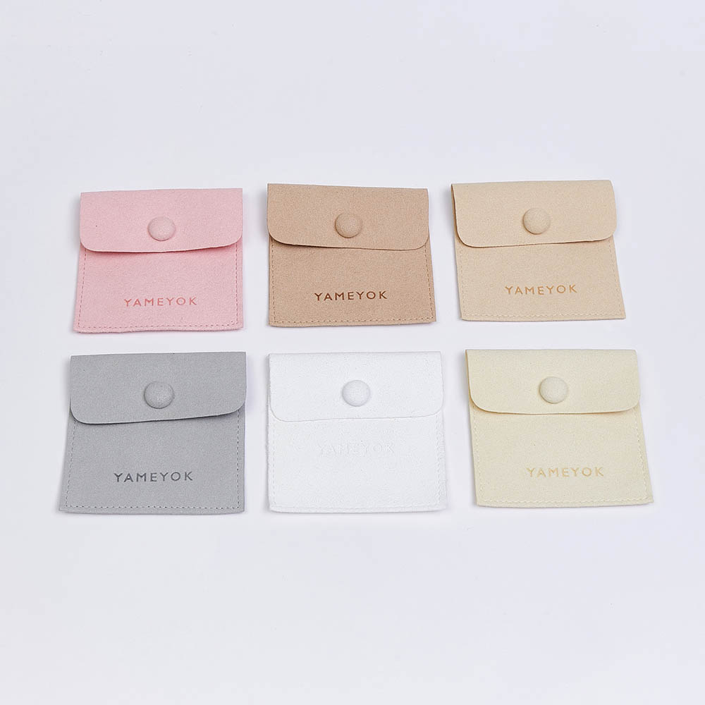 Wholesale custom print microfiber buton jewelry pouch bag