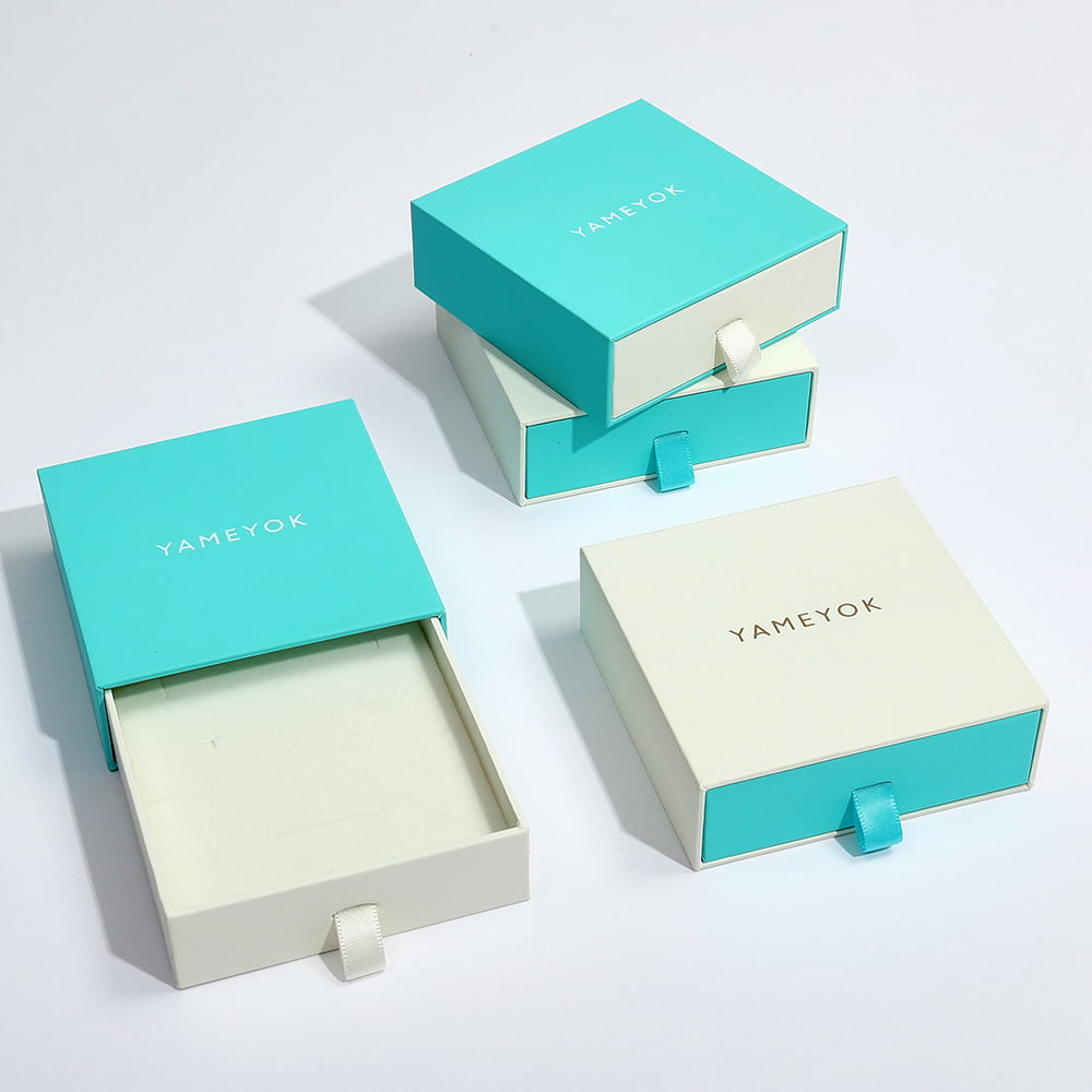 custom logo gift pendant necklace box packaging