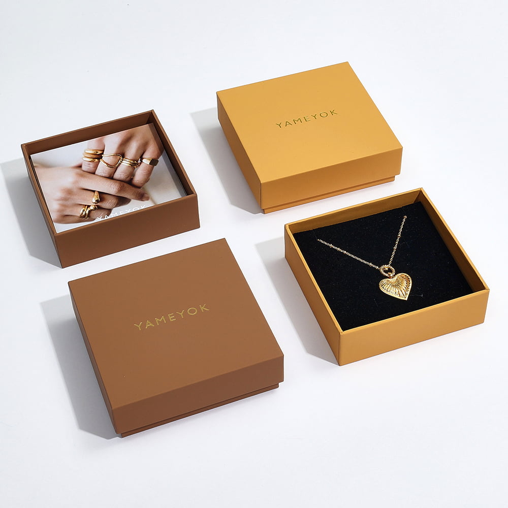 custom necklace gift paper box packaging