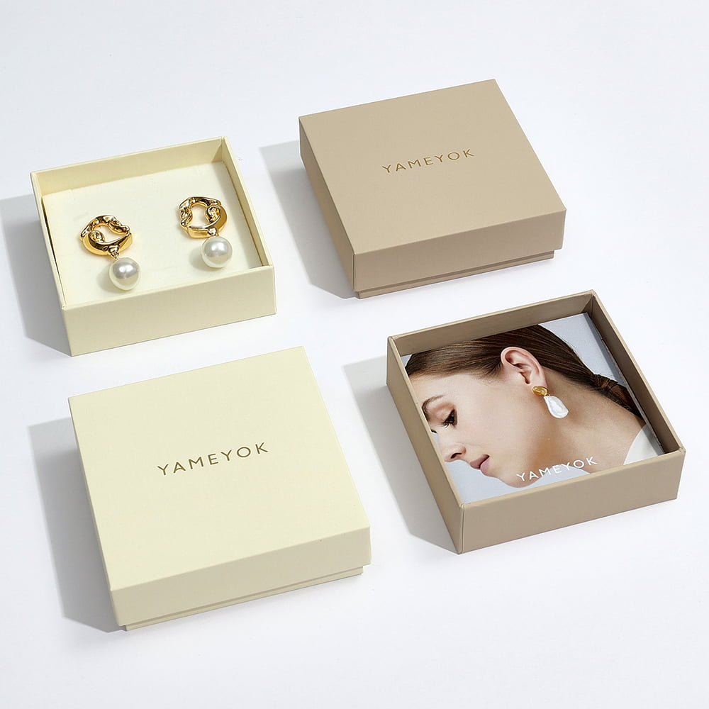 custom logo gift earrings paper box