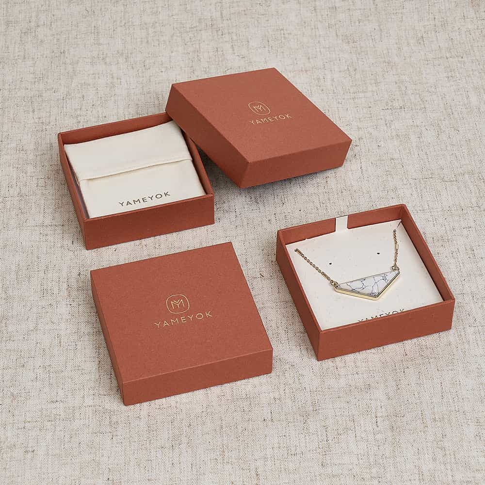 custom logo jewelry set packaging box