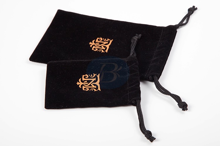 black velvet jewelry drawstring pouches