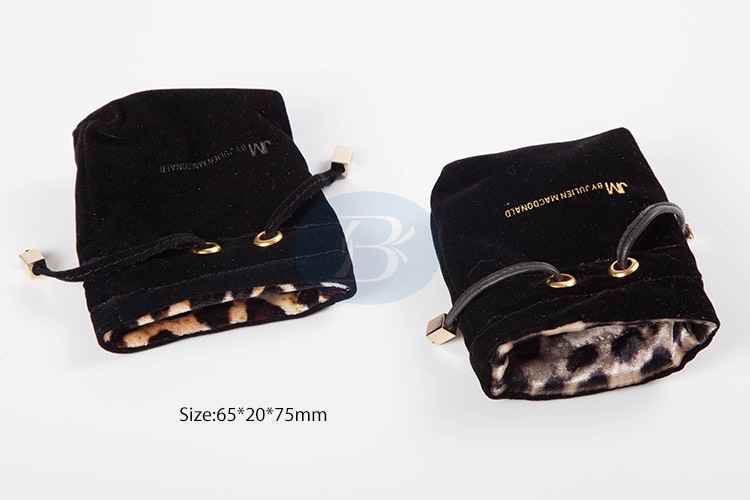 Custom printed satin drawstring jewellery bag