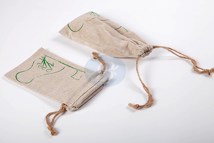 Natural linen packaging bag