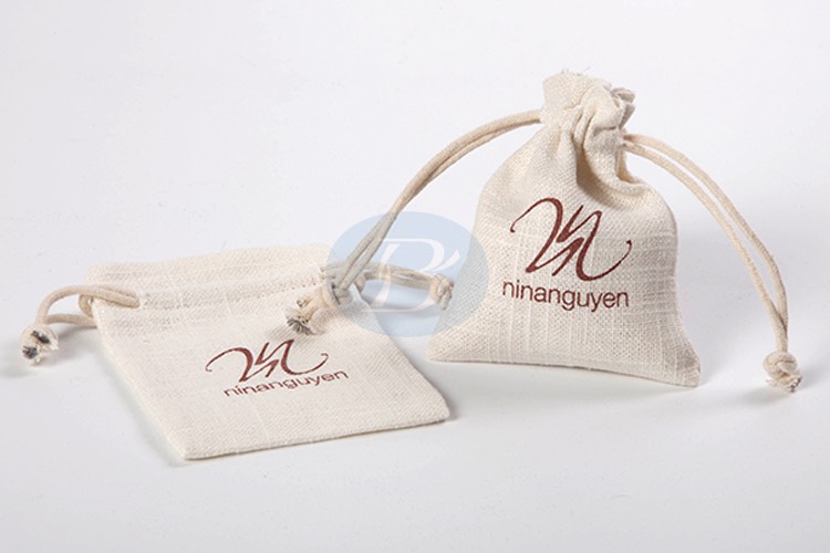 White linen pouches for cosmetics