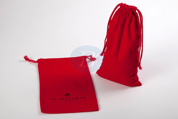 red cotton bags