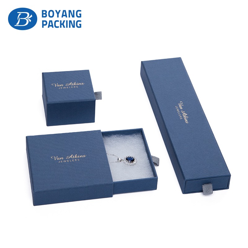 Deep blue paper jewelry box