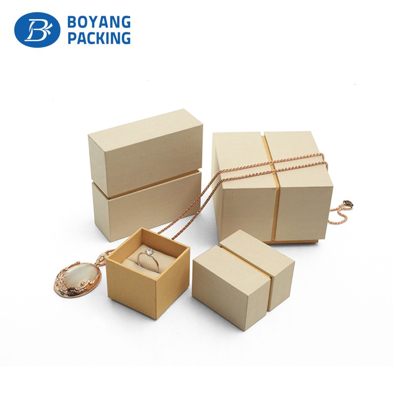 Brown linen jewelry box set 2