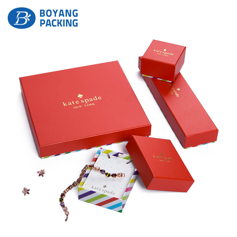 Luxury red paper jewelry boxes, jewelry paper box manufacturers