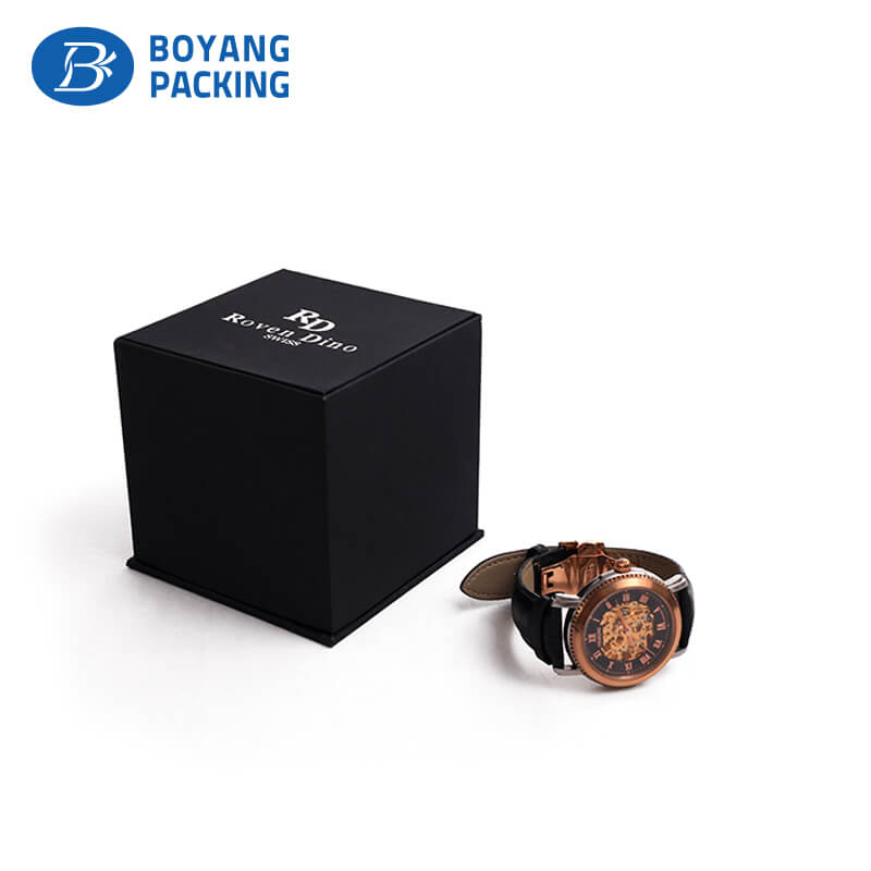 Logo printed watch box, watch box with pouch on lid factory - Watch box&bag