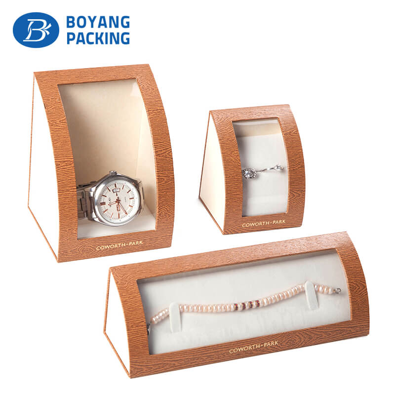 Customized paper box for watches, radian corner watch box factory