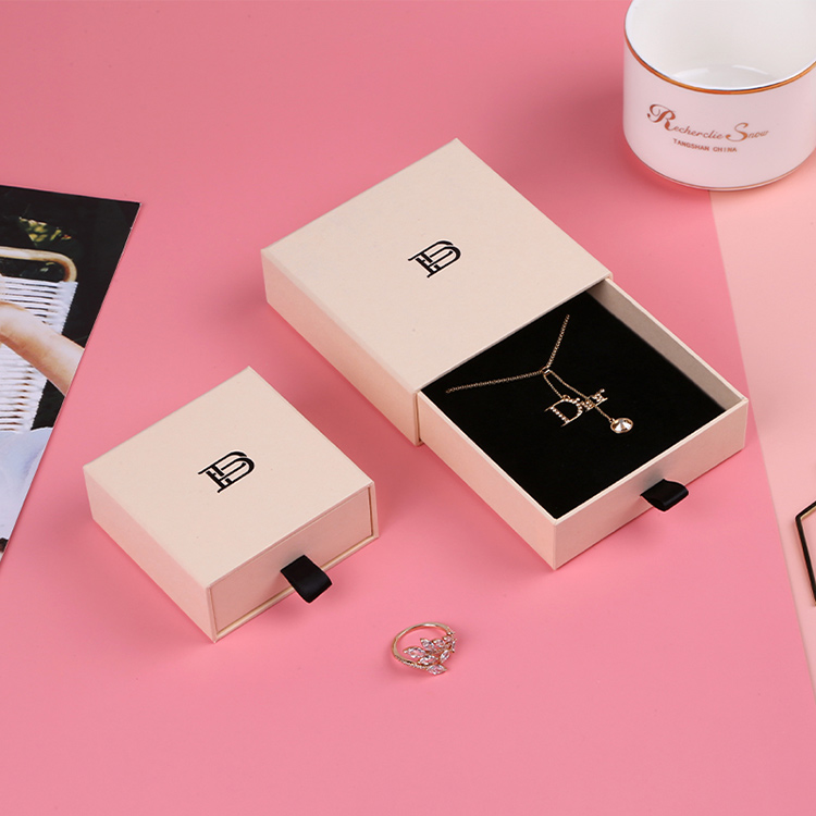 Cheap price simple design sliding drawer custom gift necklace box