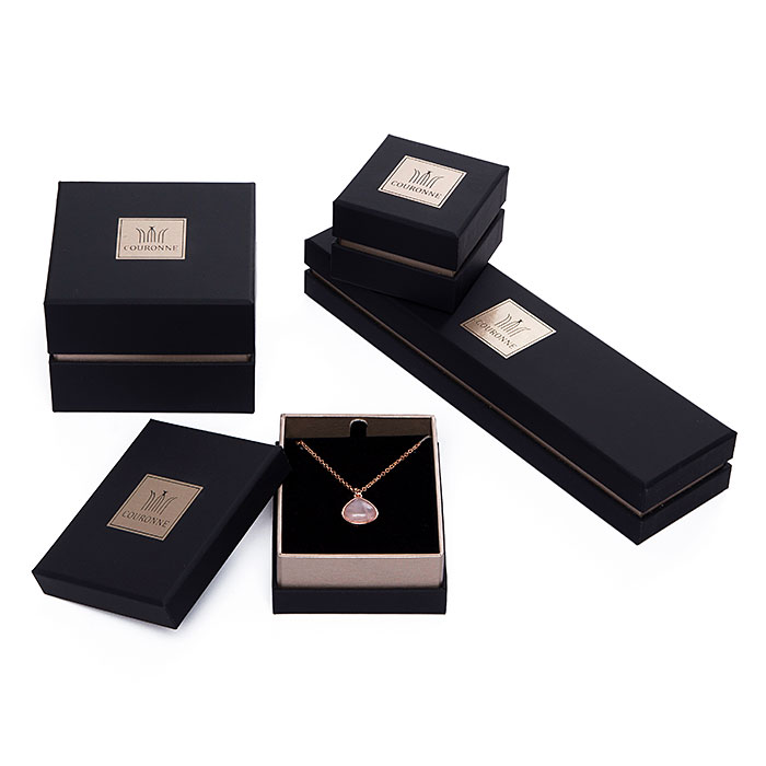 Black paper jewelry packaging, custom cute jewelry box manufacturers