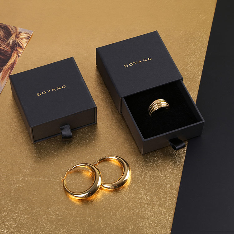 New style wedding valentine's gift custom sliding drawer ring boxes