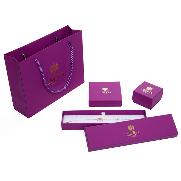 Charm purple custom high end jewelry box