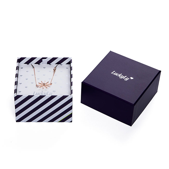 custom purple paper jewelry box