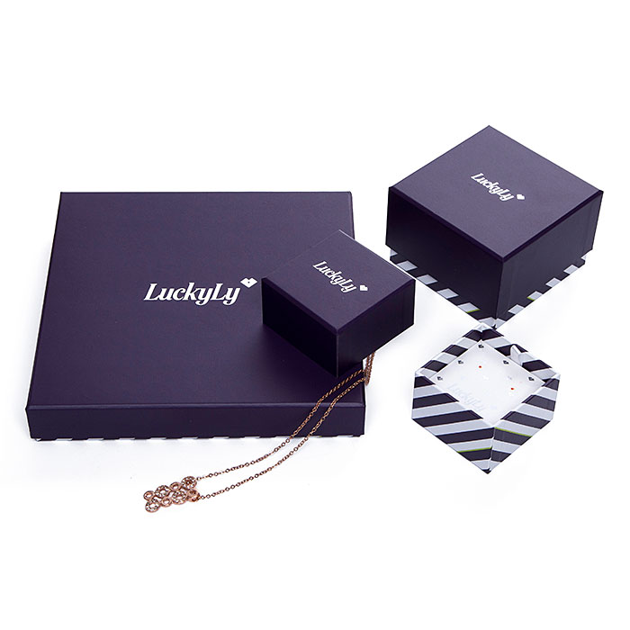 Mature and romantic custom purple paper jewelry box