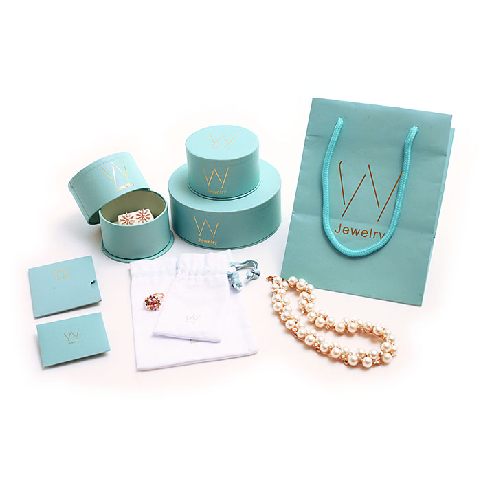 Wathet elegant custom circle jewelry box