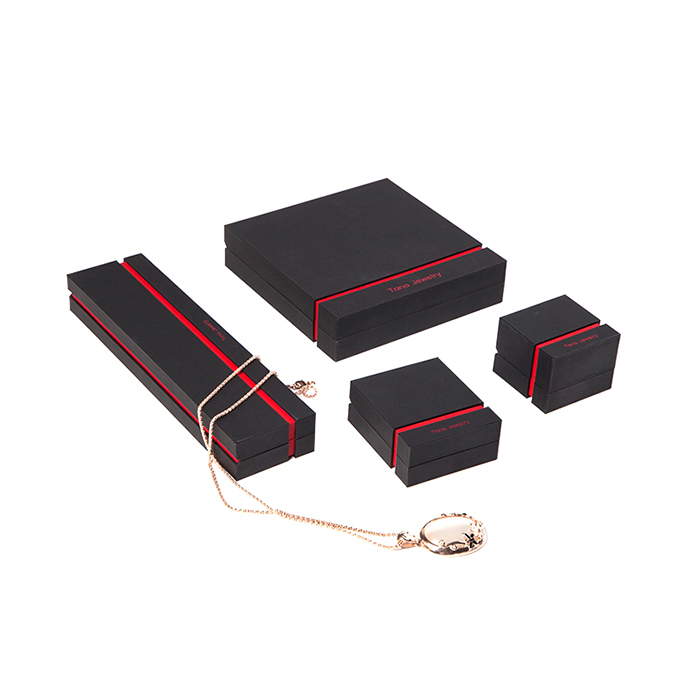 Customized jewelry box, black plastic jewelry box factory