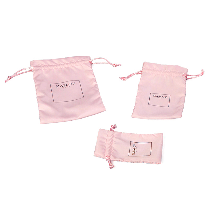 custom pink microfiber jewelry bag